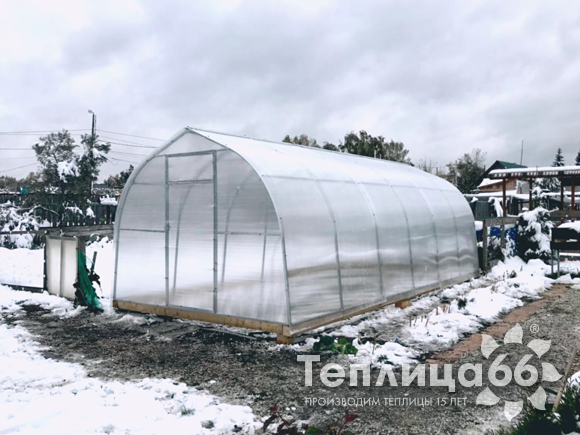 Теплица Рада Росинка Люкс из поликарбоната шириной 3 метра